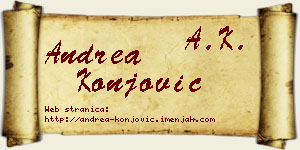 Andrea Konjović vizit kartica